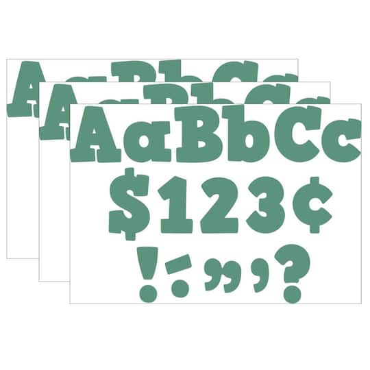Teacher Created Resources Eucalyptus Green Bold Block Letters, 3 Packs of 230
